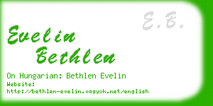 evelin bethlen business card